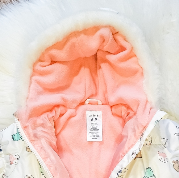 Carter's BABY Winter Snow Coat Animal Friends - Picture 3 of 6